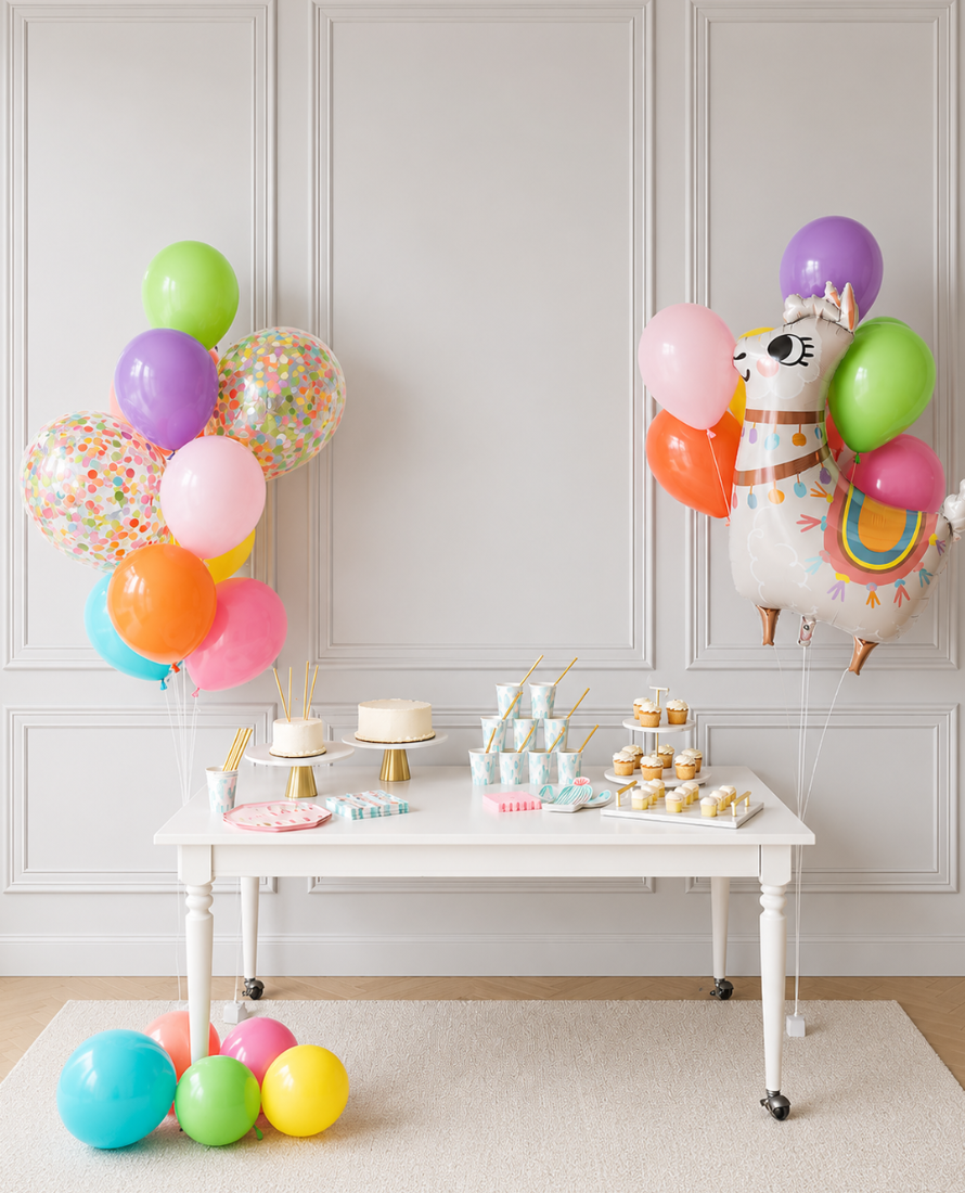 Fiesta Theme - Confetti & Llama Bouquets Set