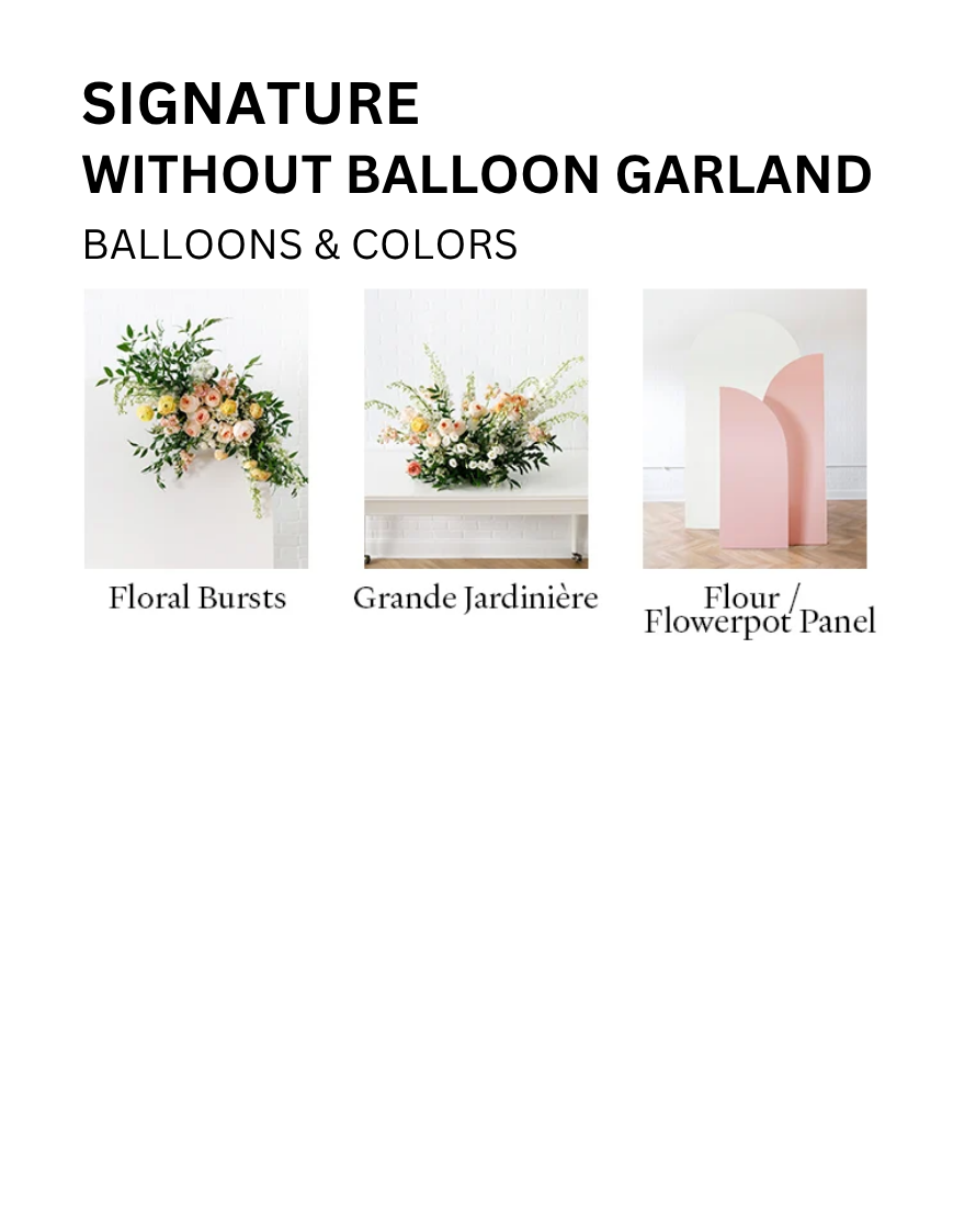 Without Balloon Garland Signature