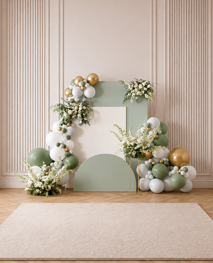 With Balloon Garland Luxe