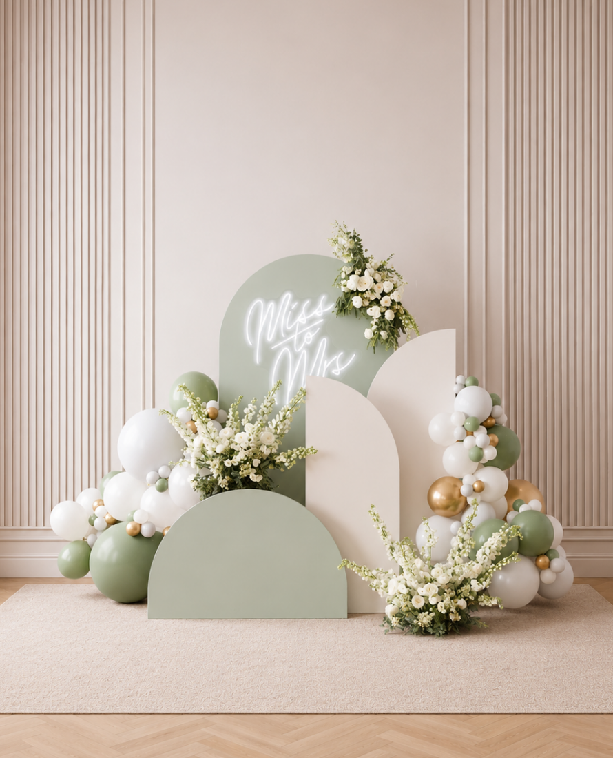 With Balloon Garland Luxe