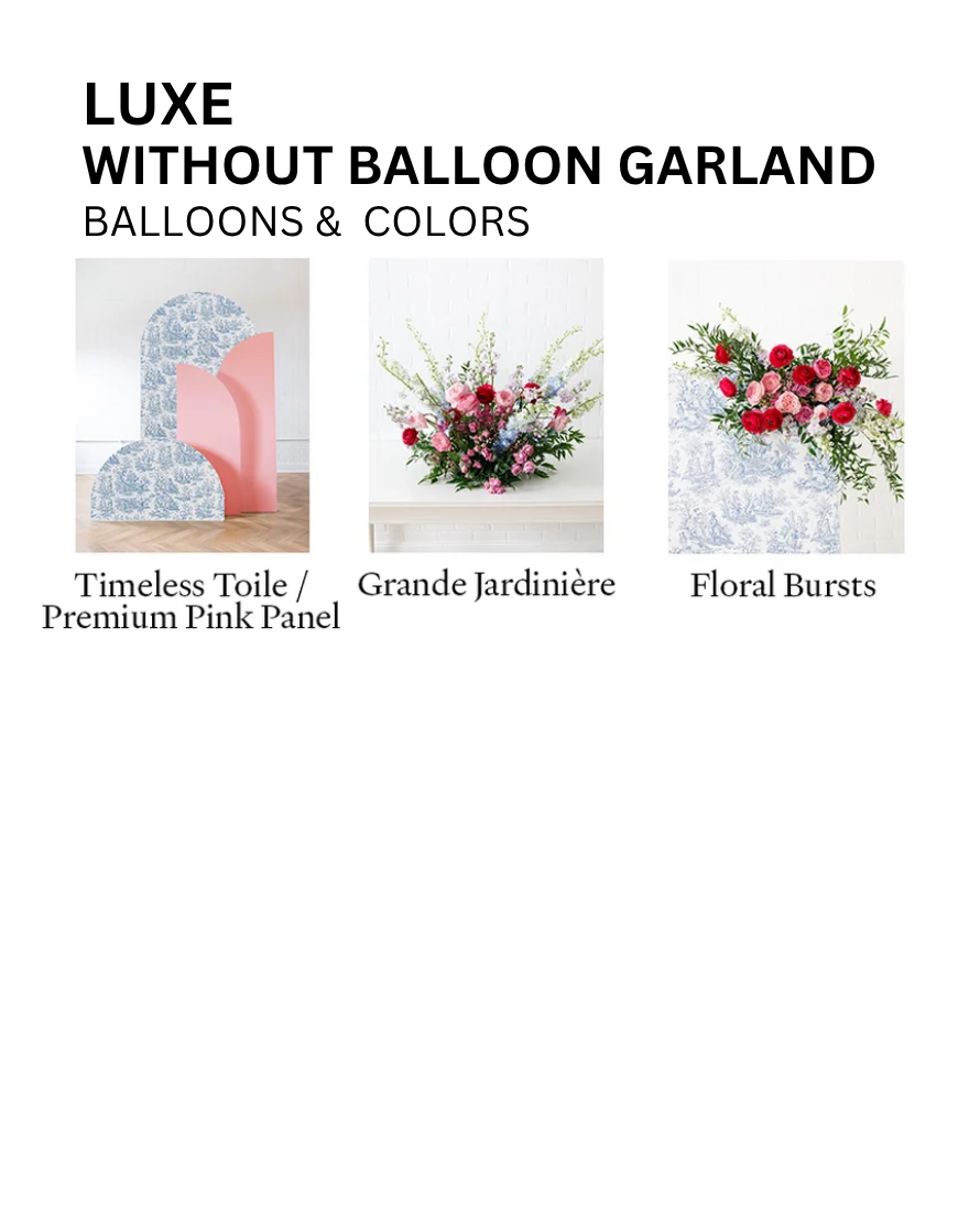 Without Balloon Garland Luxe