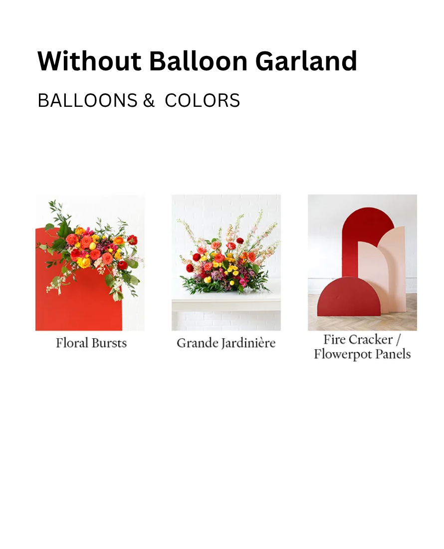 Without Balloon Garland Luxe